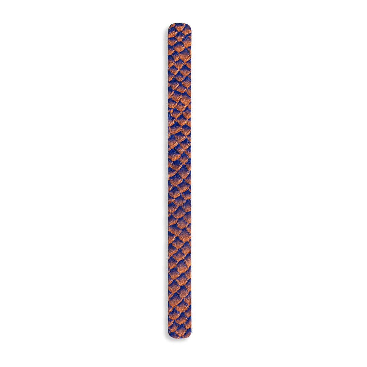 Cuff leather insert Blue & Orange, Wide