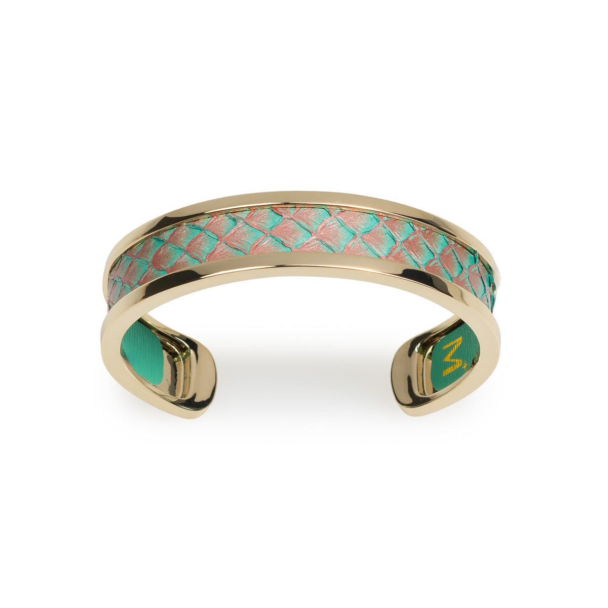 Méa Méa Cuff in Green & Orange, size Large