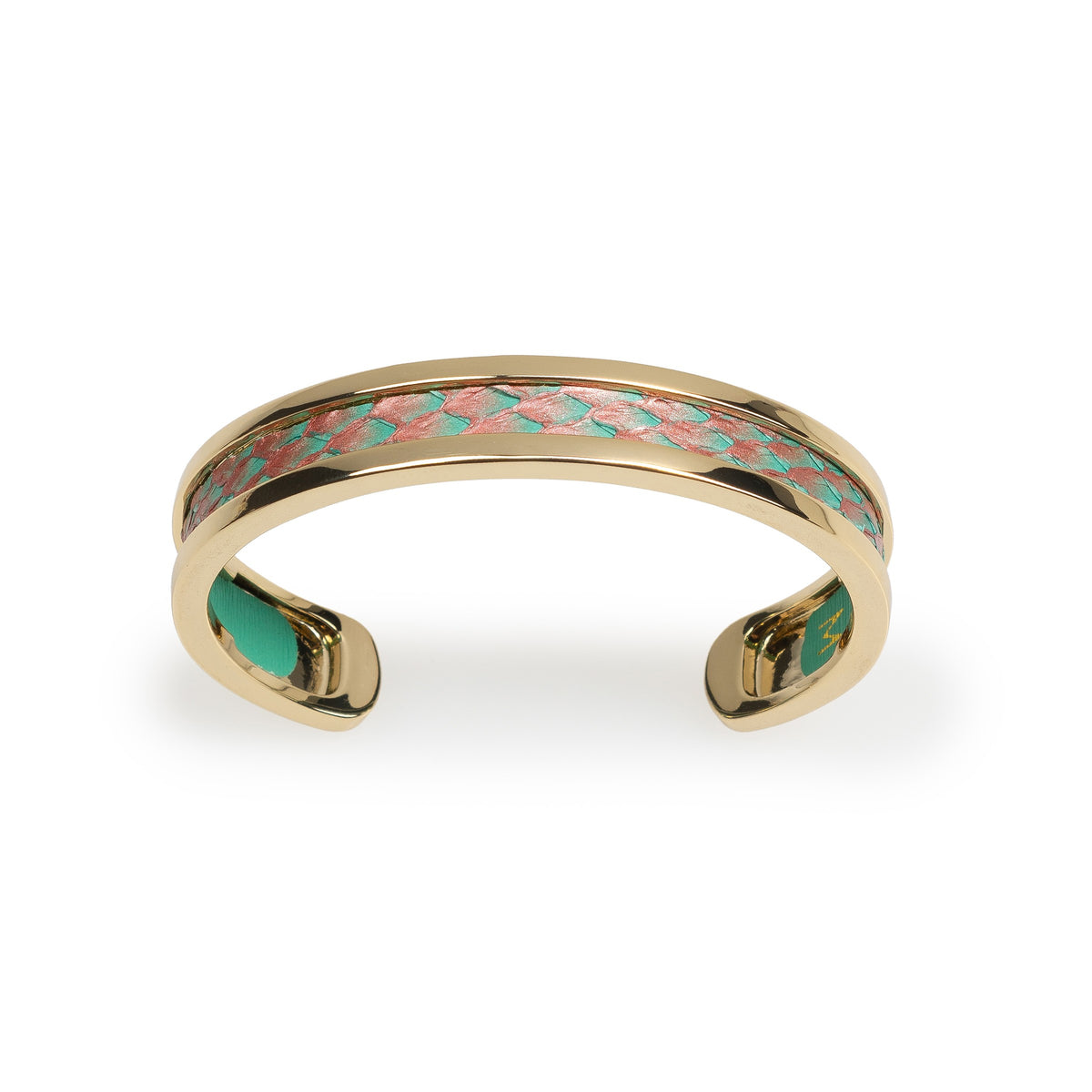 Méa Méa Cuff in Green & Orange, size Small