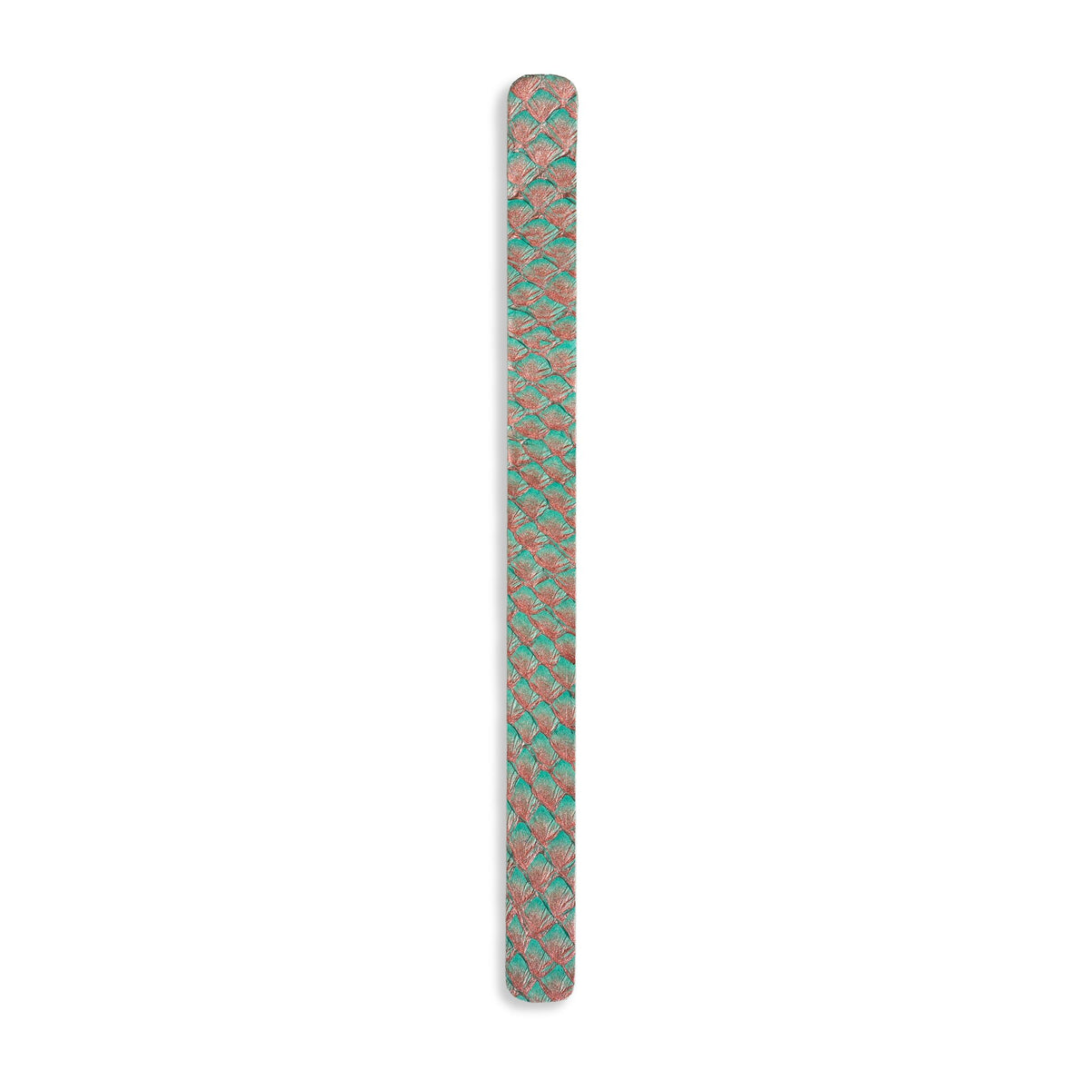 Cuff leather insert Green & Orange, Wide
